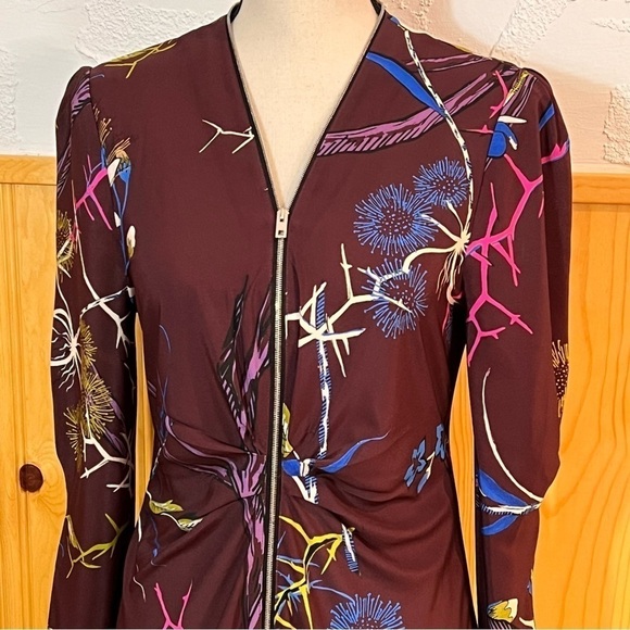 Rag & Bone Rainier Front Zip Floral Dress Sz-4 - Picture 2 of 14